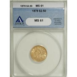 1878 $2 1/2 MS61 ANACS