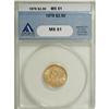 Image 1 : 1878 $2 1/2 MS61 ANACS