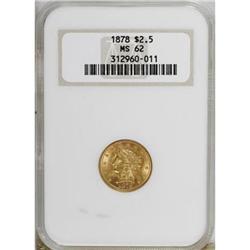 1878 $2 1/2 MS62 NGC