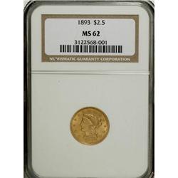 1893 $2 1/2 MS62 NGC