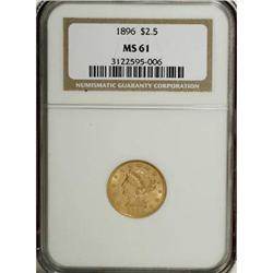 1896 $2 1/2 MS61 NGC