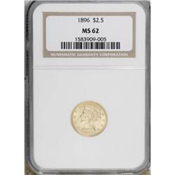 1896 $2 1/2 MS62 NGC