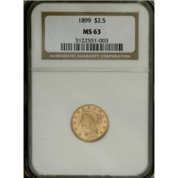 1899 $2 1/2 MS63 NGC