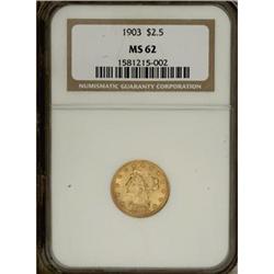 1903 $2 1/2 MS62 NGC