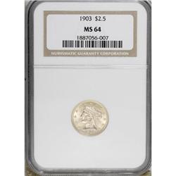 1903 $2 1/2 MS64 NGC