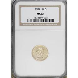 1904 $2 1/2 MS63 NGC