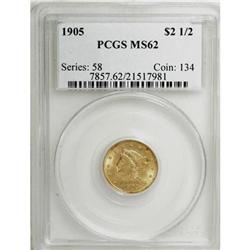 1905 $2 1/2 MS62 PCGS