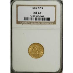 1905 $2 1/2 MS63 NGC