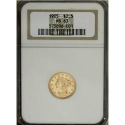 1905 $2 1/2 MS63 NGC