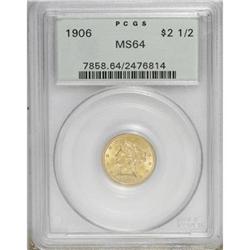 1906 $2 1/2 MS64 PCGS