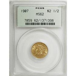 1907 $2 1/2 MS62 PCGS
