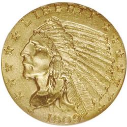 1909 $2 1/2 MS62 NGC