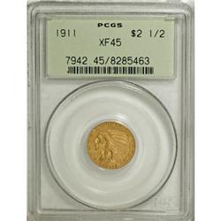 1911 $2 1/2 XF45 PCGS
