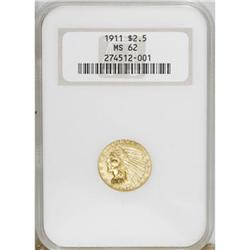 1911 $2 1/2 MS62 NGC
