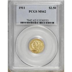 1911 $2 1/2 MS62 PCGS