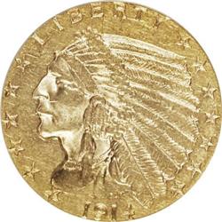 1914 $2 1/2 AU58 PCGS