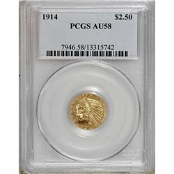 1914 $2 1/2 AU58 PCGS