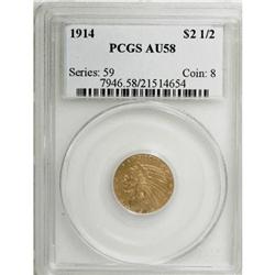 1914 $2 1/2 AU58 PCGS