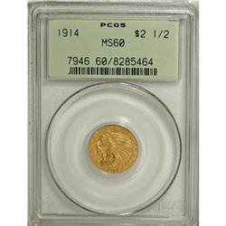 1914 $2 1/2 MS60 PCGS