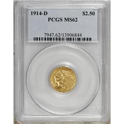 1914-D $2 1/2 MS62 PCGS