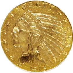 1915 $2 1/2 MS62 PCGS