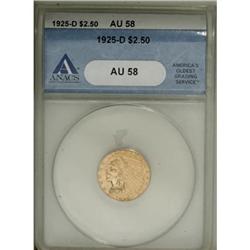 1925-D $2 1/2 AU58 ANACS