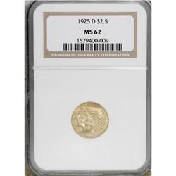 1925-D $2 1/2 MS62 NGC