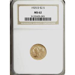 1925-D $2 1/2 MS62 NGC