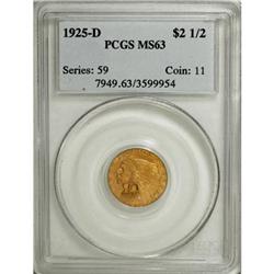 1925-D $2 1/2 MS63 PCGS