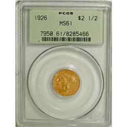 1926 $2 1/2 MS61 PCGS