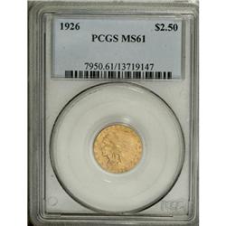 1926 $2 1/2 MS61 PCGS