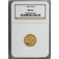 1926 $2 1/2 MS62 NGC