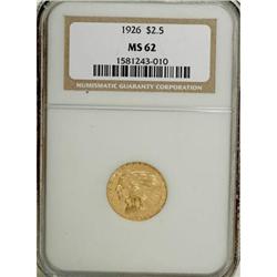 1926 $2 1/2 MS62 NGC