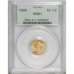 1929 $2 1/2 MS61 PCGS
