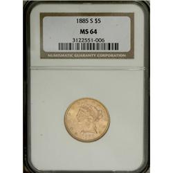 1885-S $5 MS64 NGC