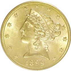 1899 $5 MS62 PCGS