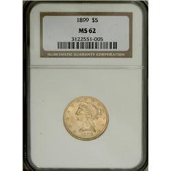 1899 $5 MS62 NGC