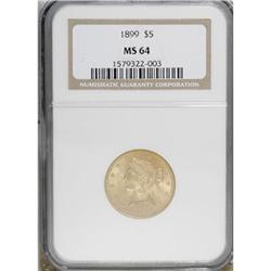 1899 $5 MS64 NGC