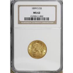 1899-S $5 MS62 NGC
