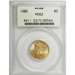 1905 $5 MS62 PCGS