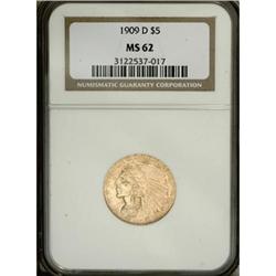 1909-D $5 MS62 NGC