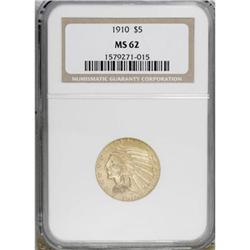 1910 $5 MS62 NGC