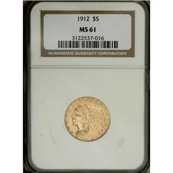 1912 $5 MS61 NGC