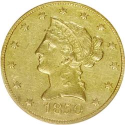 1850-O $10 AU53 ANACS