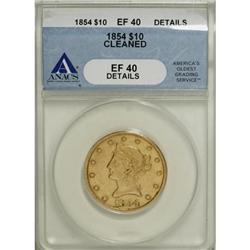 1854 $10 XF40 ANACS