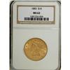 Image 1 : 1883 $10 MS62 NGC