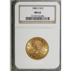 1886-S $10 MS62 NGC