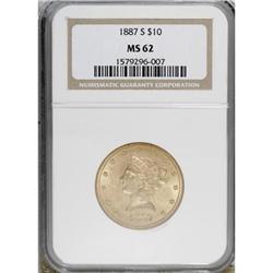 1887-S $10 MS62 NGC