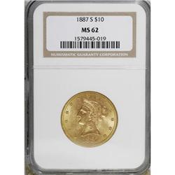 1887-S $10 MS62 NGC