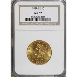1889-S $10 MS62 NGC